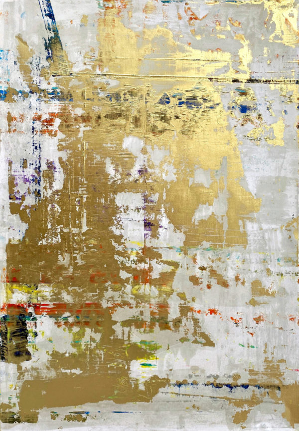 Jakob Lang, Künstler, Art, Kunst, Öl, Oil, Bunt, color, Spachteltechnik, Papier, paper, squeegee, modern, Gemälde, artwork, studio, Atelier, gallery, gold