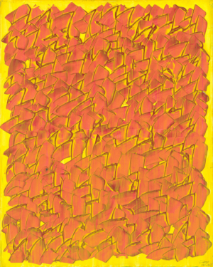 Jakob Lang, Künstler, Gelb Rot, Art, Kunst, Acryl, acrylic, rhythm, Rhythmus, Pop Art, Bunt, color, Spachteltechnik, Leinwand, canvas, squeegee, modern, Gemälde, artwork, studio, Atelier, gallery