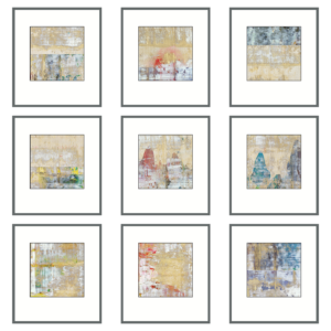 Serie JapanGold, Jakob Lang, Künstler, Art, Kunst, Öl, Oil, Bunt, color, Spachteltechnik, Papier, paper, squeegee, modern, Glitzer, Gemälde, artwork, studio, Atelier, gallery, gold
